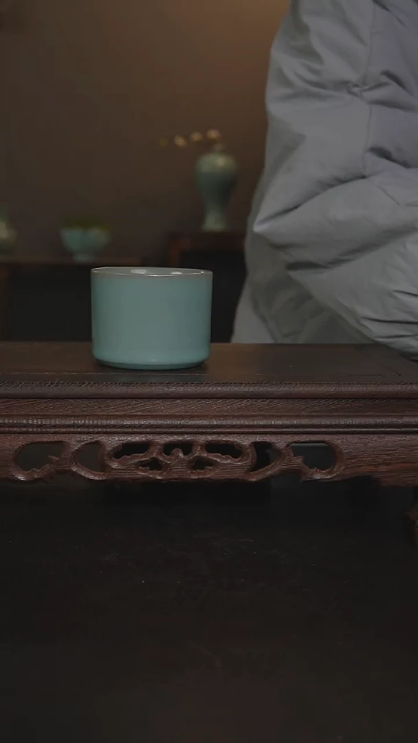 摆件陶仿古手工扳指杯