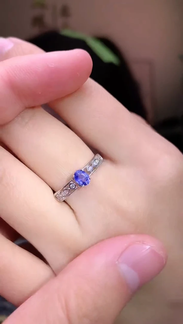 【闪购商品】蓝宝石戒指银S925镶嵌戒指