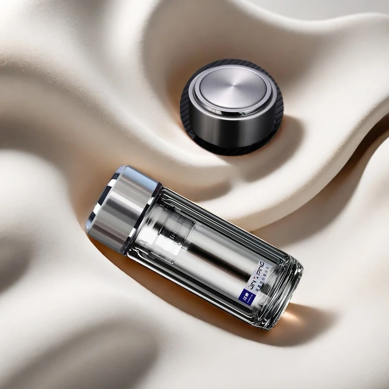 万象城撤柜高档男士泡茶杯层加厚高硼硅玻璃杯车载便携大容量