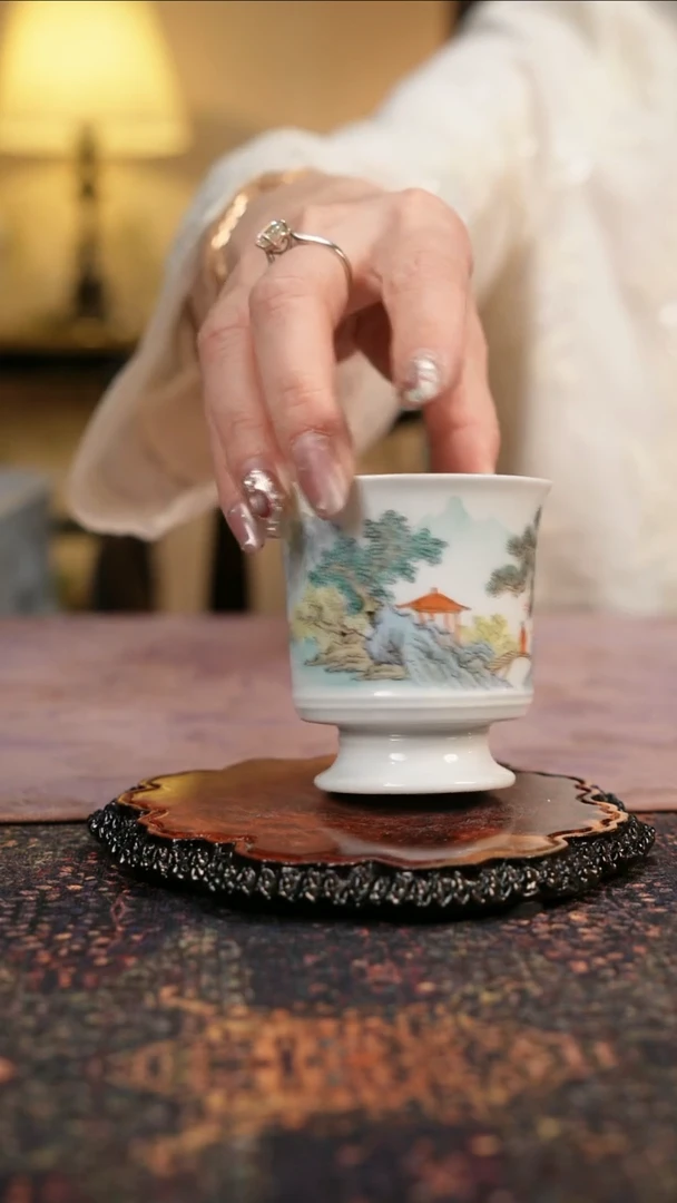 杯景德镇陶瓷杯碗柴烧多人