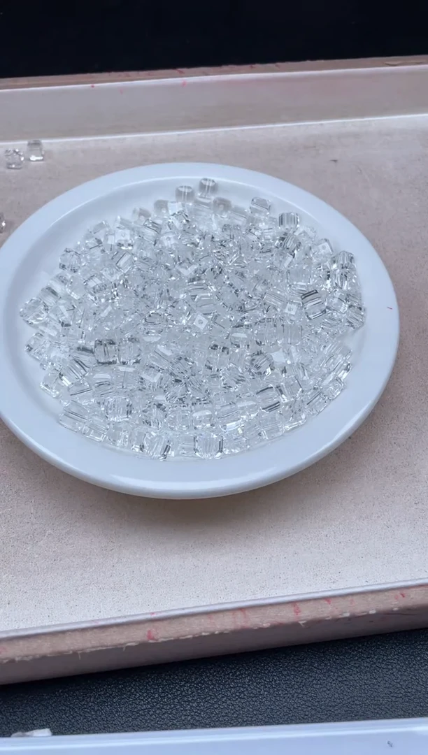 【闪购商品】水晶颈饰未镶嵌w192白水晶小方块8mm*20颗