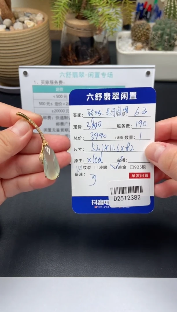 翡翠18K金镶嵌颈饰D2512382