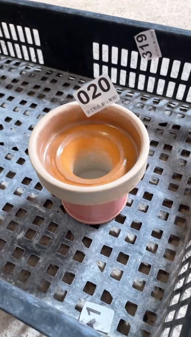 瓷片020小芳手工花盆编号