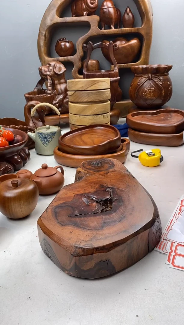 香樟木A5侘寂原木墩墩/尺寸36*18*8