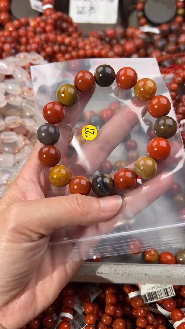 南红玛瑙手串未镶嵌14+