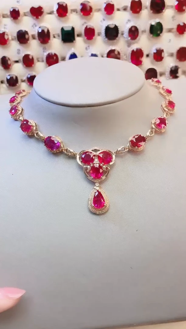 18K金镶嵌套链碧玺1