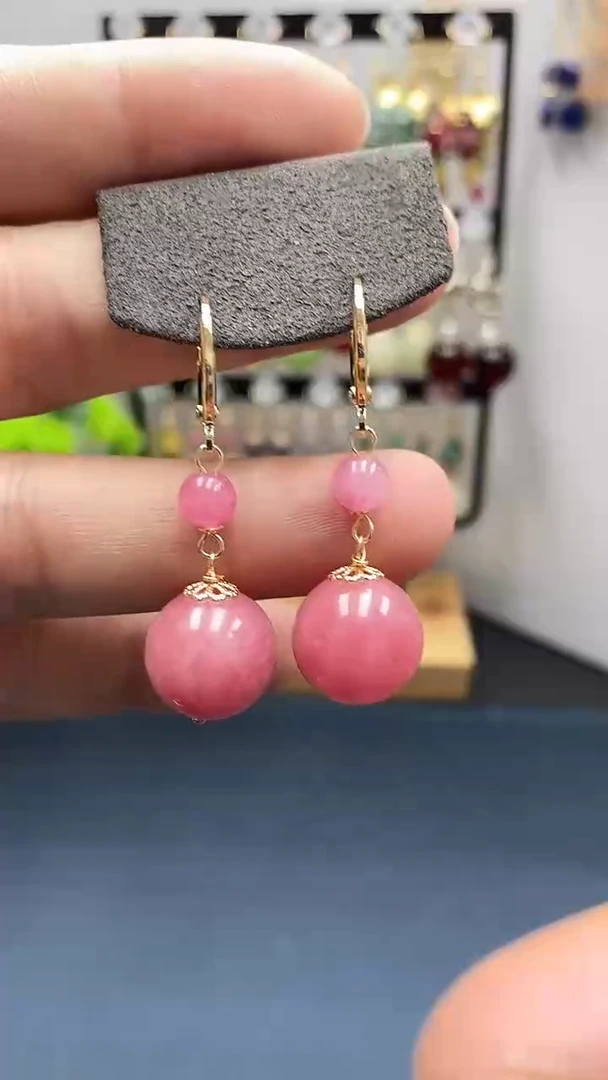 【闪购商品】水晶耳饰银S925镀金镶嵌尺寸14mm耳扣66