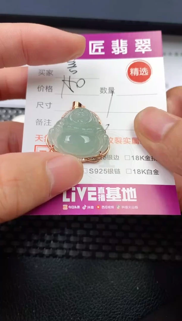 翡翠银S925镶嵌颈饰·