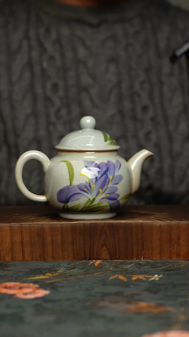 瓷片釉下彩手工手绘同款陶器