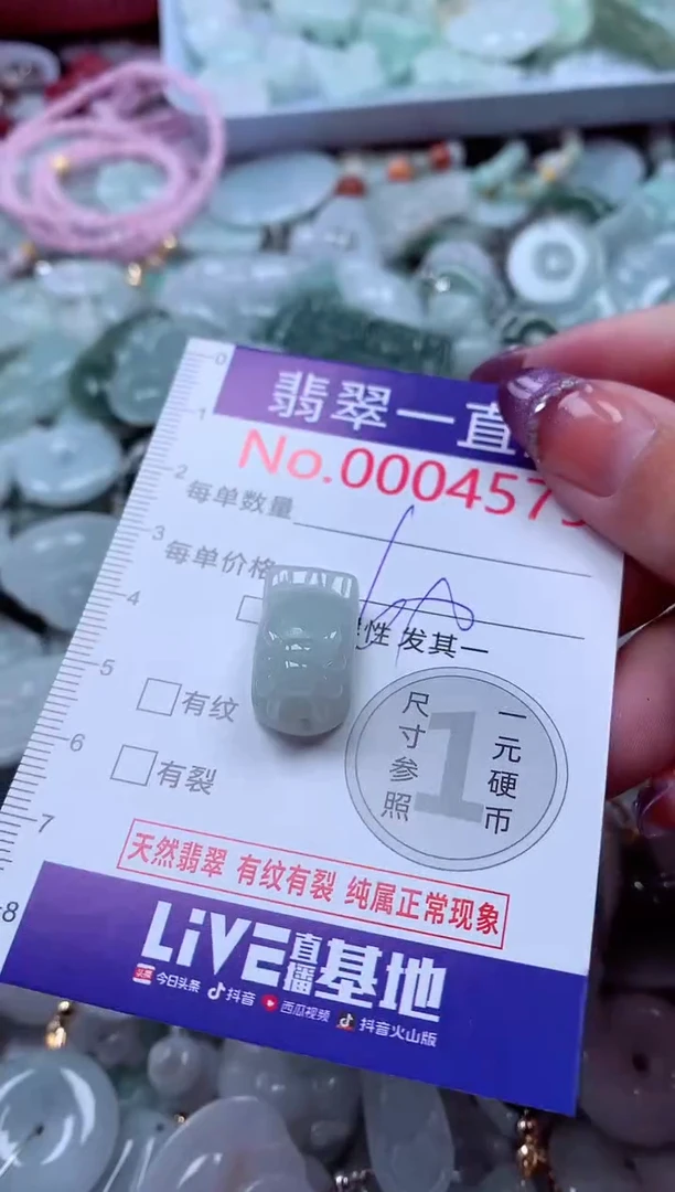 翡翠未镶嵌吊坠(不含链)4579