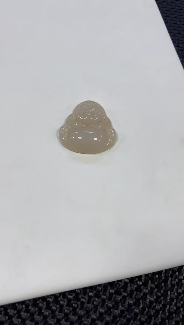 【闪购商品】和田玉挂件未镶嵌藕粉佛公（多样性发一件）
