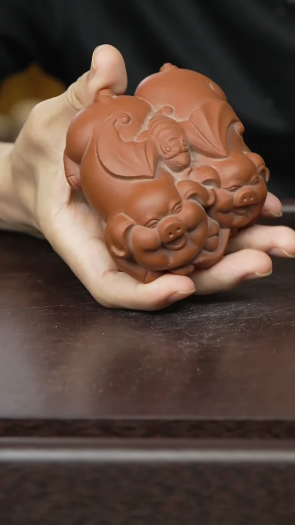 紫砂茶宠福猪茶宠