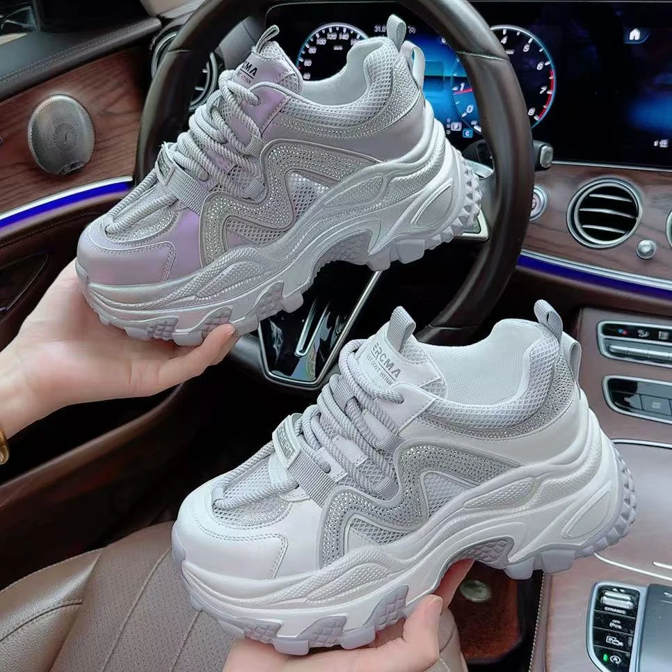 2025专柜轻奢夏季新款炫彩增高老爹鞋舒适老爹鞋女厚底增高807