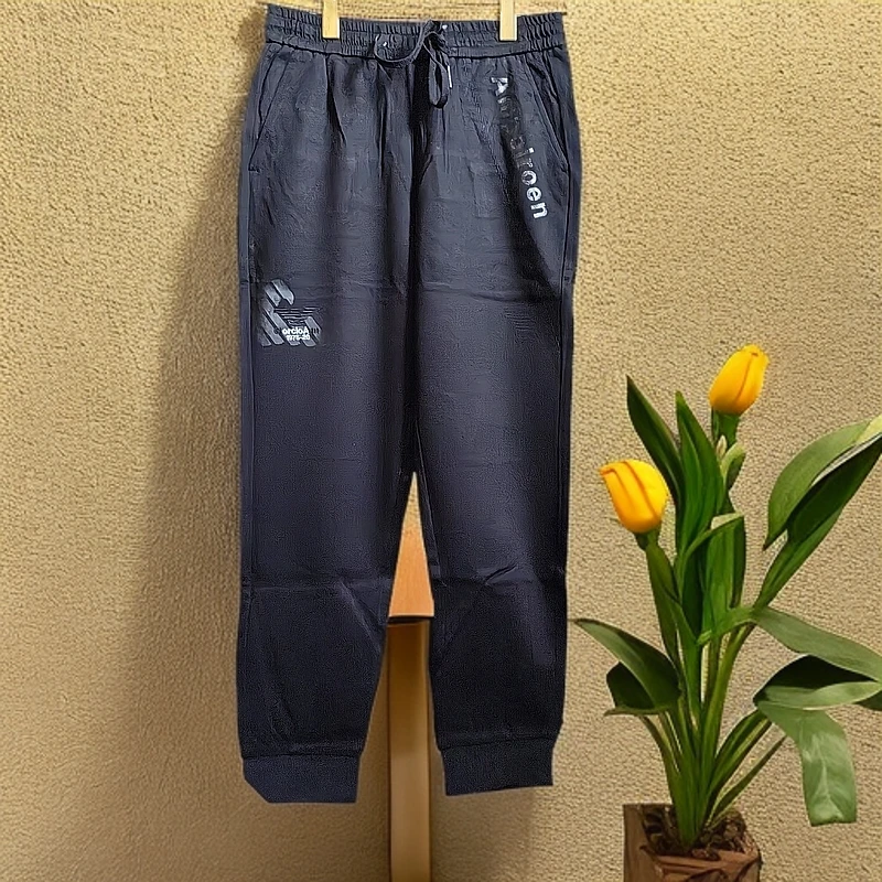 816轻奢微合身直筒九分裤男春秋款潮牌时尚休闲运动裤高端束脚裤