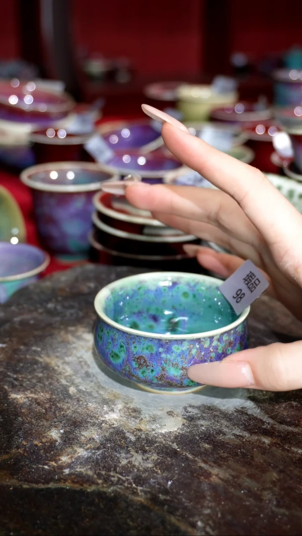 摆件精品窑变钧瓷茶器