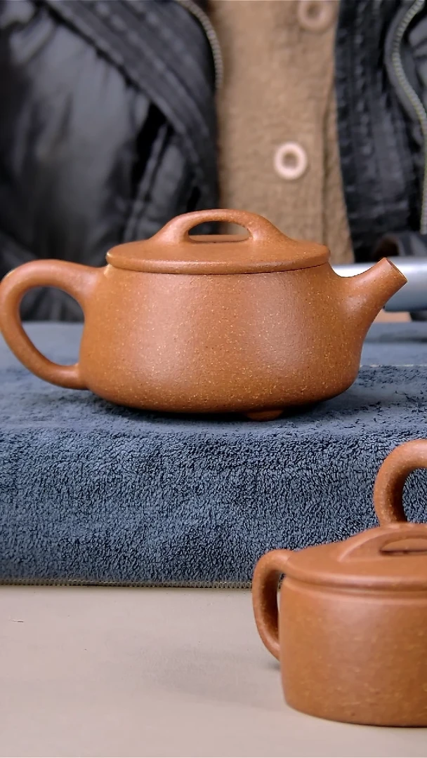 【闪购商品】清水泥茶壶宽口石瓢红降坡