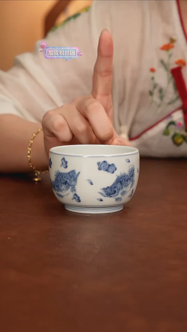 景德镇瓷器，青花瓷手绘茶具~