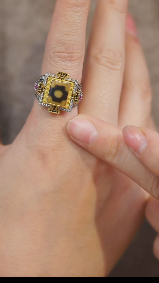 【闪购商品】玛瑙/玉髓戒指银S925镶嵌多样性发一