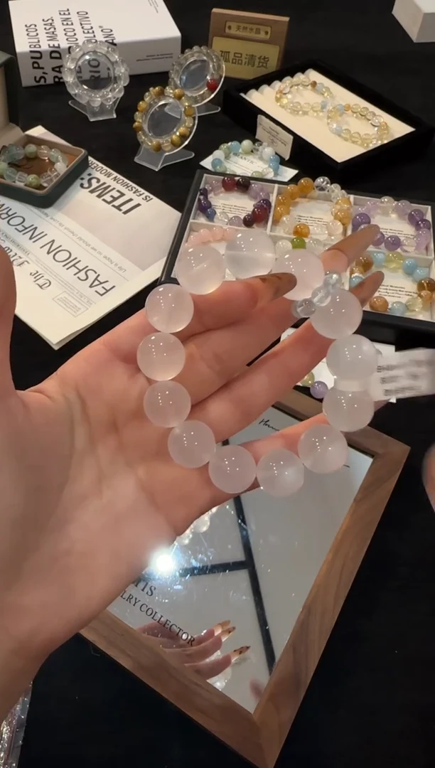 未镶嵌手链水晶奶白晶x3308