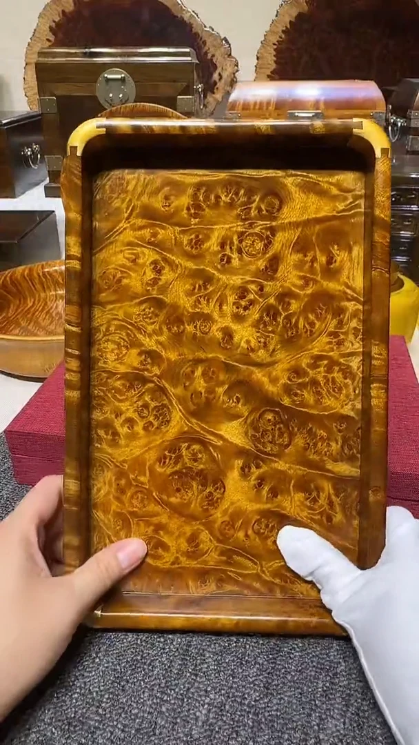 帝王之木：满留疤文承盘 长27宽17高3cm