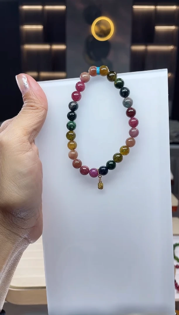 单圈手串未镶嵌碧玺（多样性发一条）Q