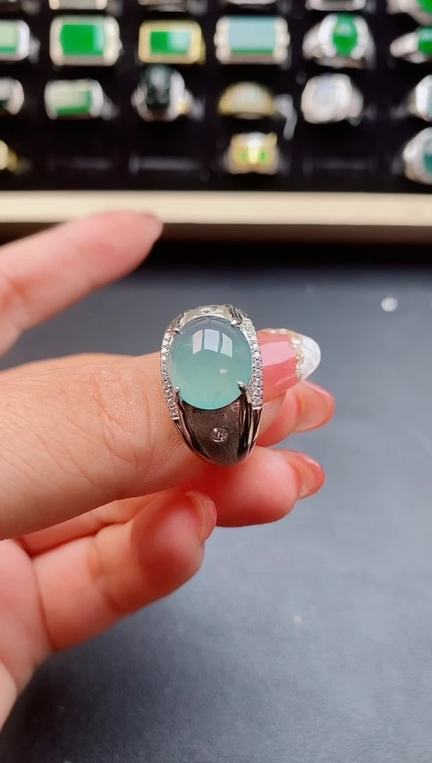【闪购商品】翡翠戒指银S925镶嵌50805