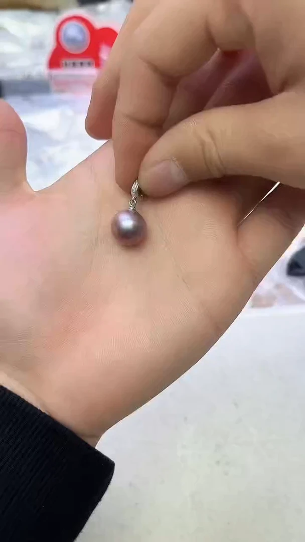 未镶嵌吊坠淡水珍珠紫色系吊坠