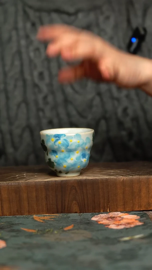 杯釉下彩手工手绘同款陶器