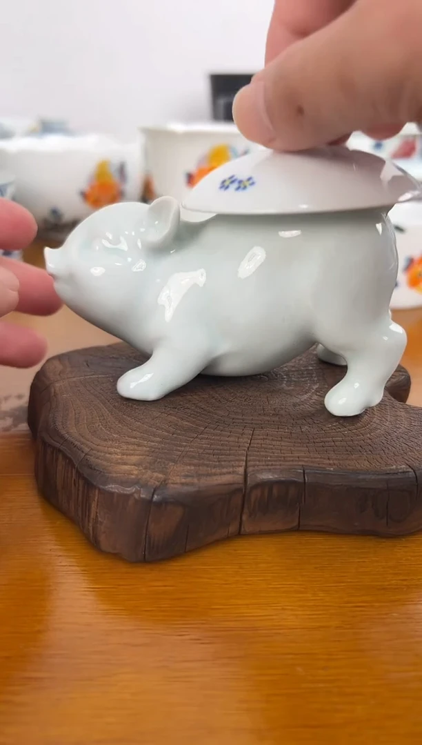 照夜白白胎小猪茶宠