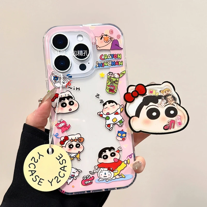 睡衣小新适用苹果16/15手机壳iphone13pro12女14小米oppo华为vivo