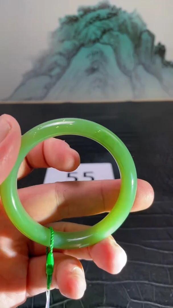 未镶嵌手镯和田玉（碧玉）阿***丶55