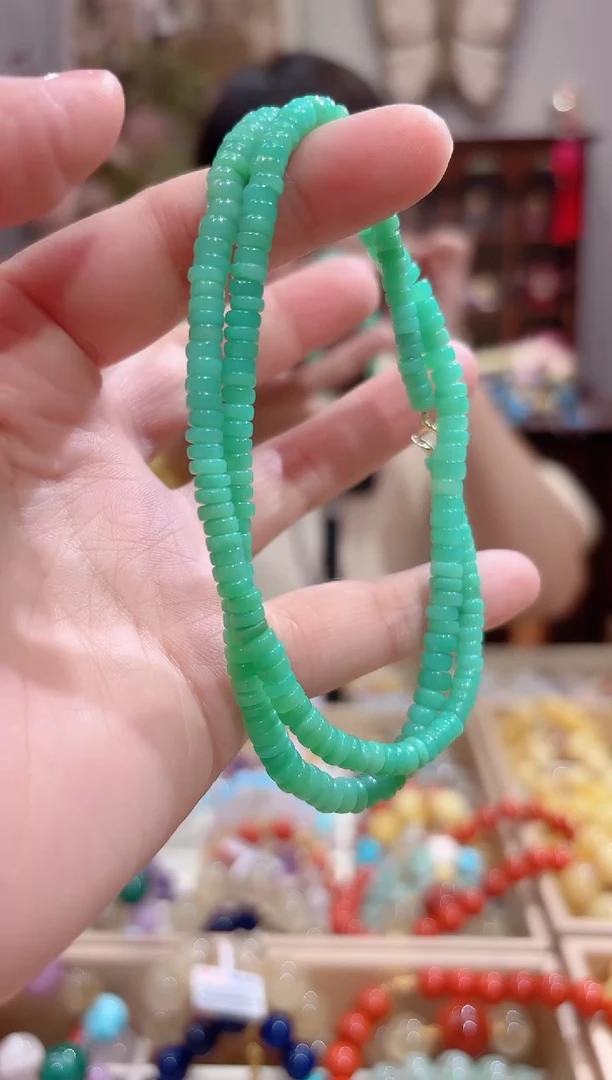 石英质玉银S925镶嵌颈饰一****～设计款珠串