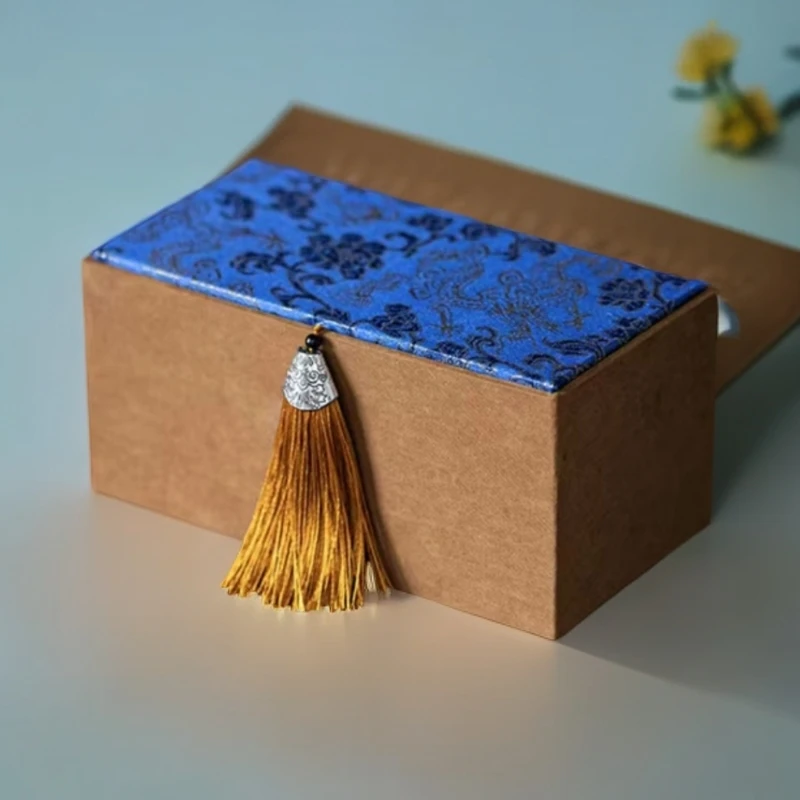 蓝流苏 琉璃对杯礼盒（无杯子）