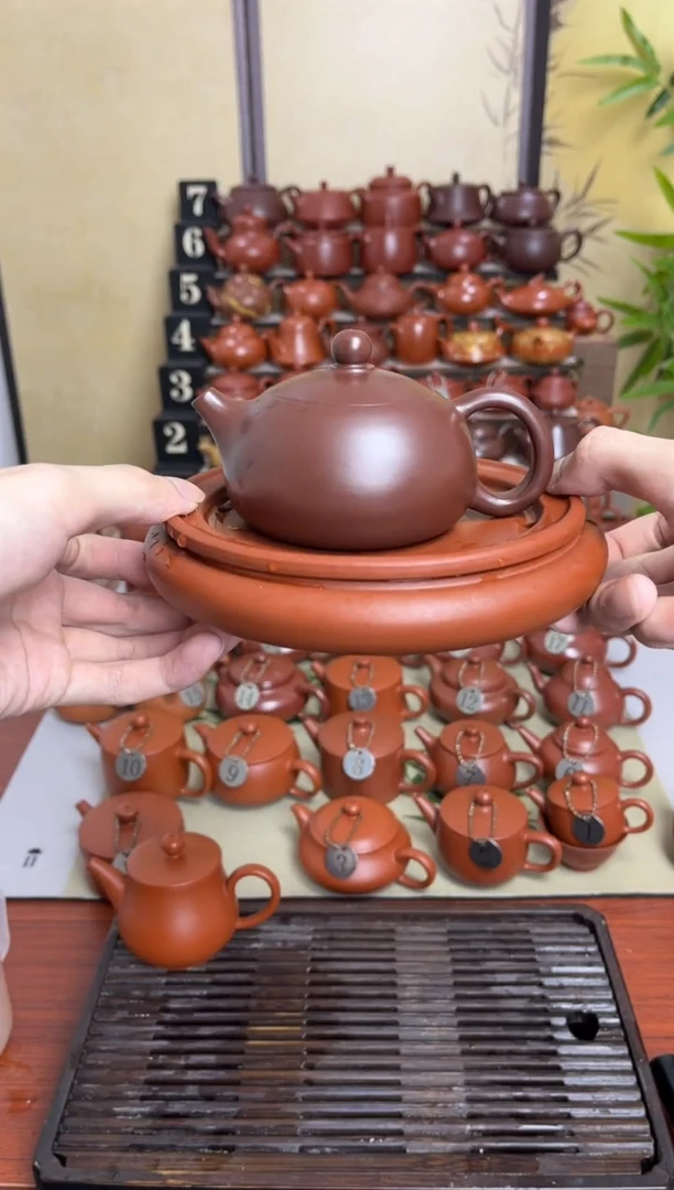 静***茶紫泥内嵌西施150cc+6寸扁茶盘