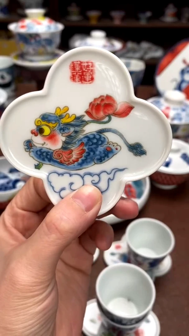 【闪购商品】貔貅杯垫景德镇昨明陶瓷