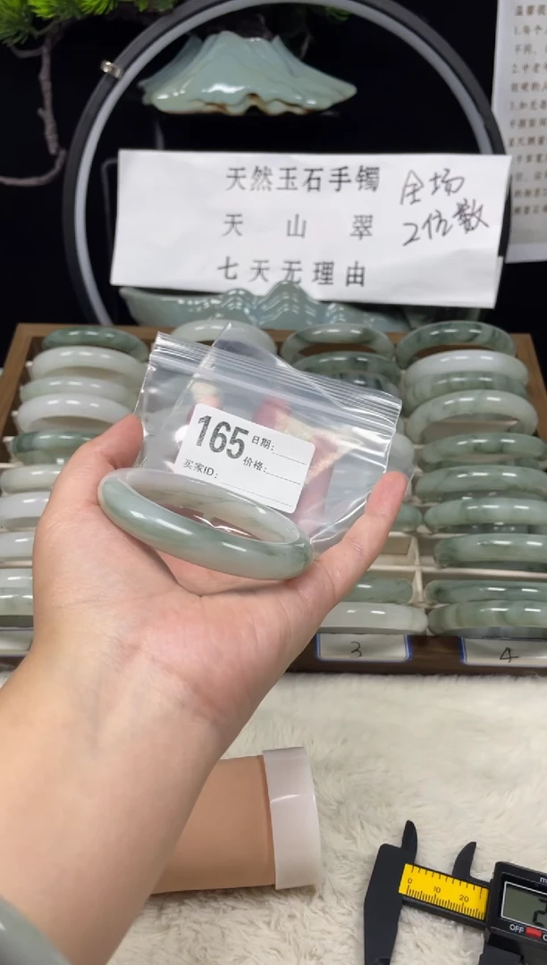 未镶嵌手镯石英质玉（天山翠）165