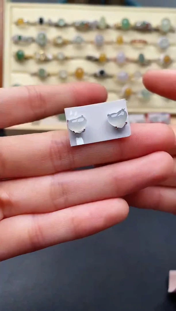 翡翠戒指银S925镶嵌天然A货翡翠2222   1-8