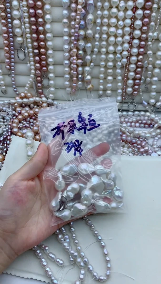 淡水珍珠银S925镶嵌颈饰xl