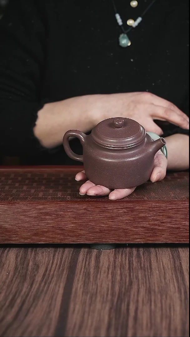 【闪购商品】紫砂茶壶粗砂天青  德钟