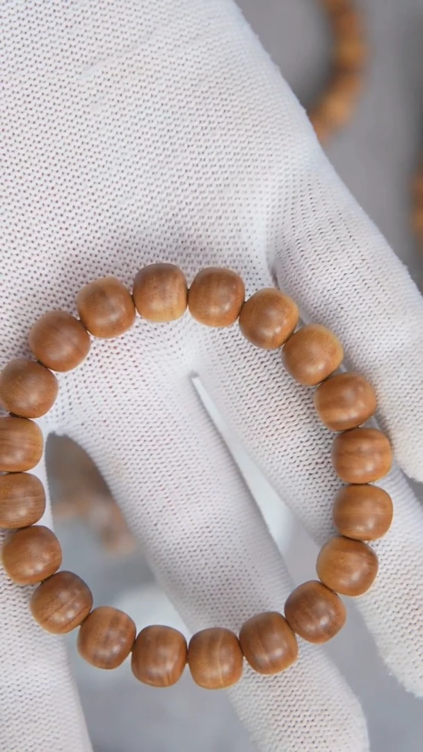 檀香木手串/手链塞勒姆黑横纹9*10*21粒男款随机发