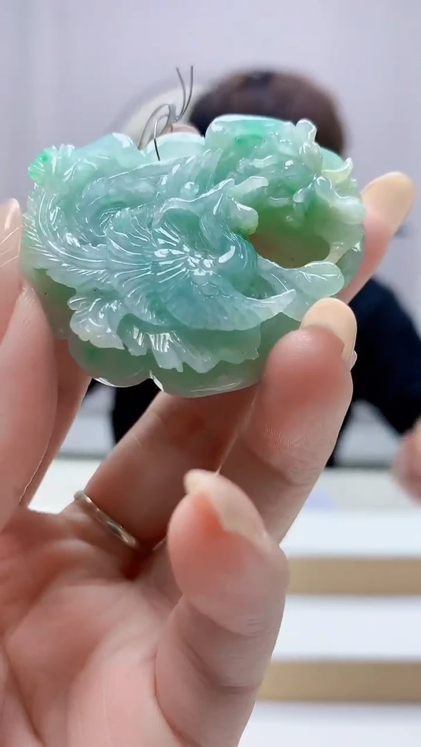 未镶嵌定制翡翠4868DD-毛货挂件17