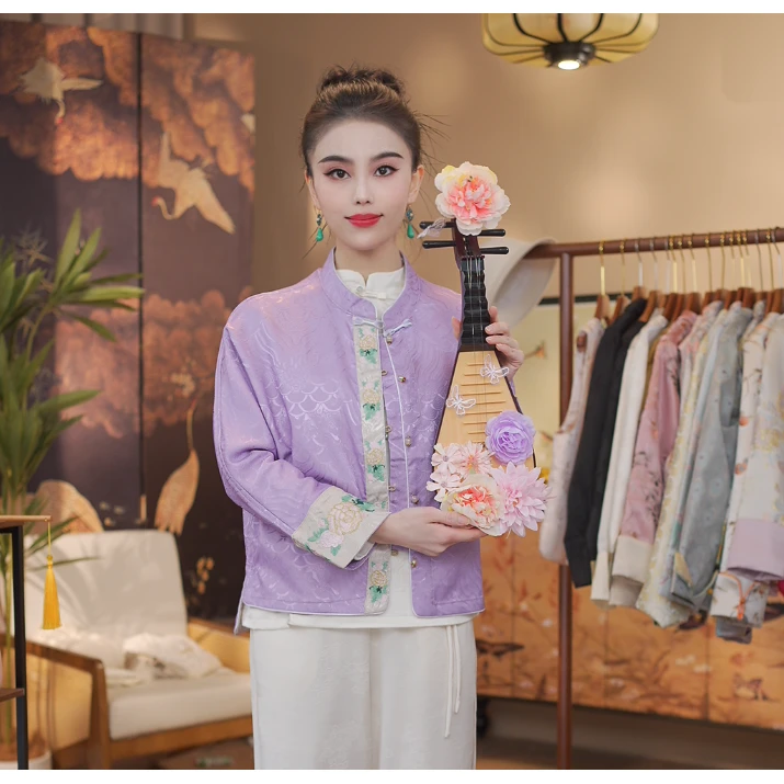 《青黛 -外套》新中式提花复古国风休闲百搭高定上衣外套