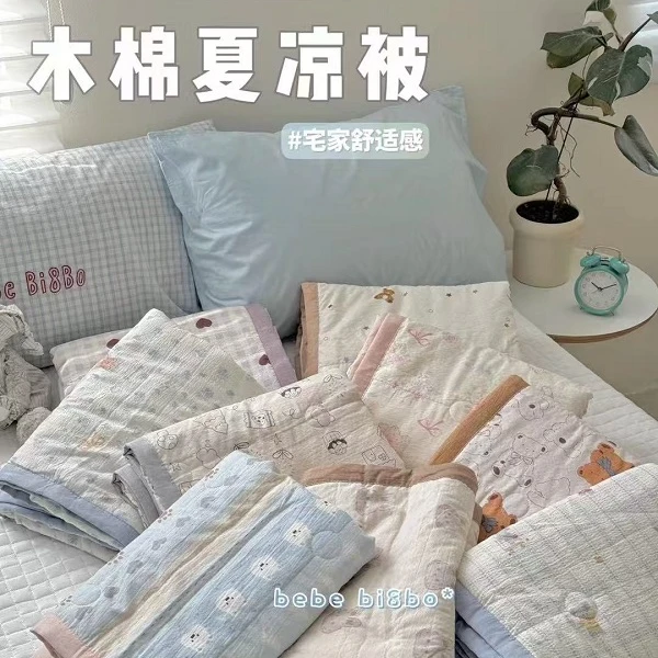 {花卷卷}2025夏季bi8bo幼儿园女宝男宝木棉夏凉被