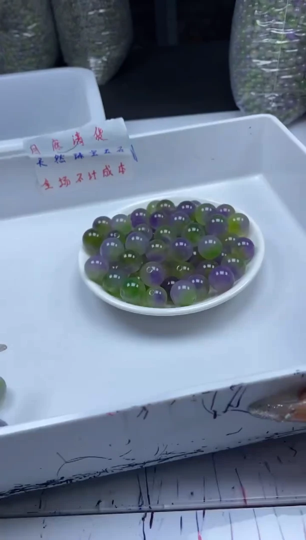 玛瑙/玉髓颈饰未镶嵌w477冰紫葡萄14mm*6颗