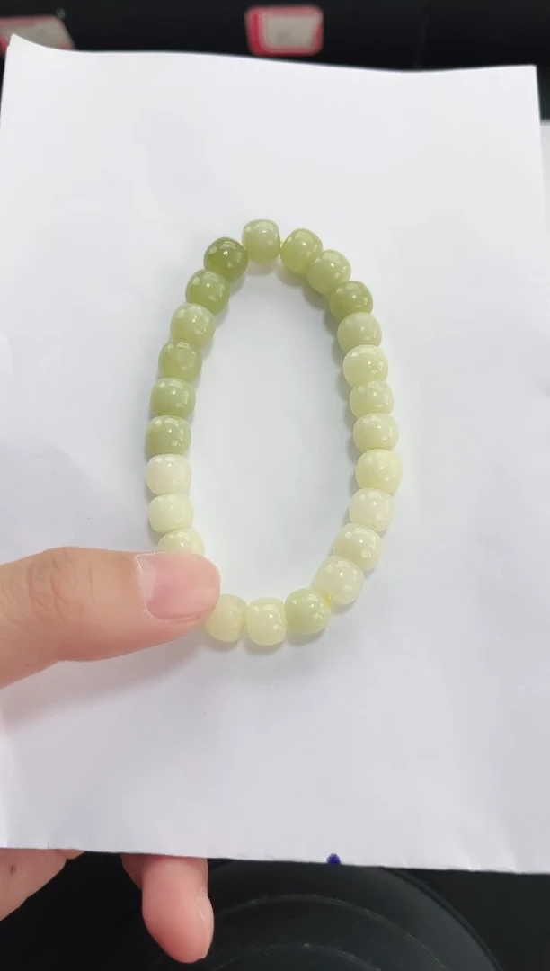 未镶嵌手链和田玉555岚钻微色差T39