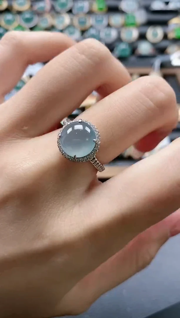 【闪购商品】翡翠戒指银S925镶嵌51151