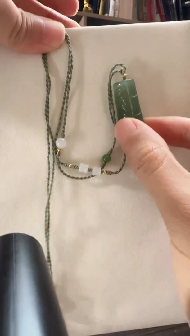 颈饰未镶嵌和田玉花有约项链·014