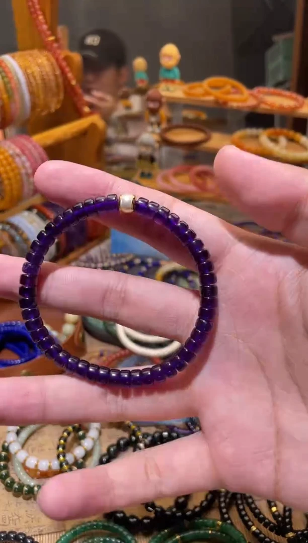 水晶手串未镶嵌顶住珍珠紫水晶手串