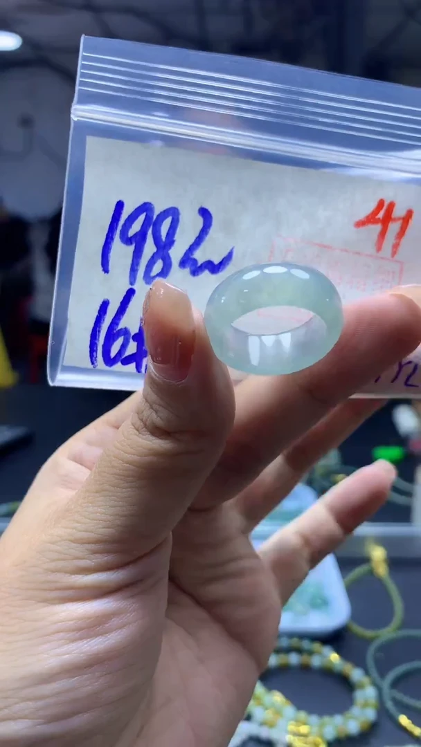 未镶嵌定制翡翠戒圈#198元-毛货需精细抛光 41