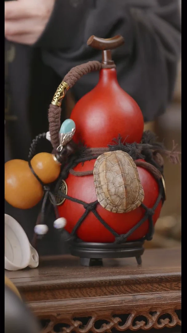 【闪购商品】126号精品天然大漆工艺防渗内胆酒葫芦~